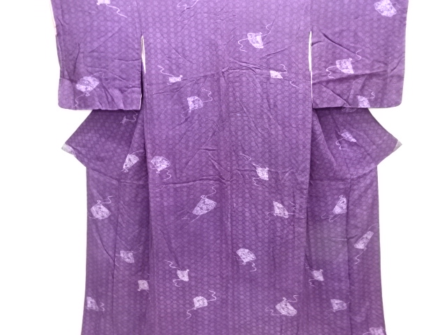 JAPANESE KIMONO / ANTIQUE KIMONO / FOLDING FAN PATTERN